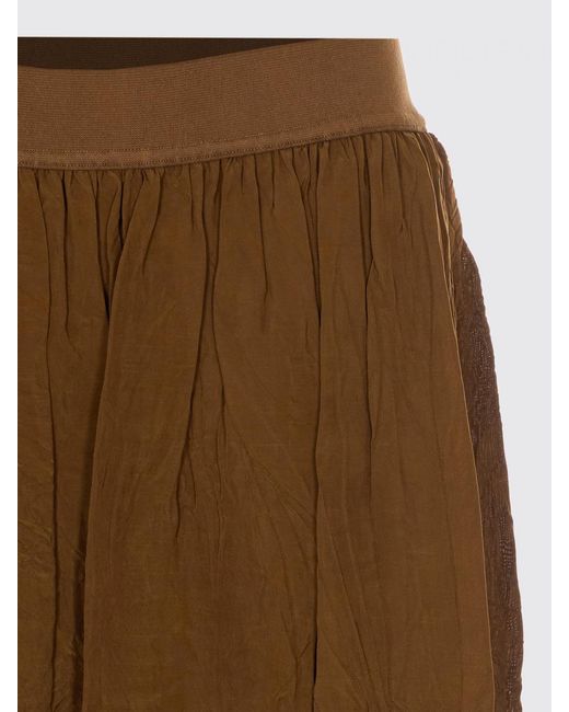 Uma Wang Brown Viscose Midi Skirt