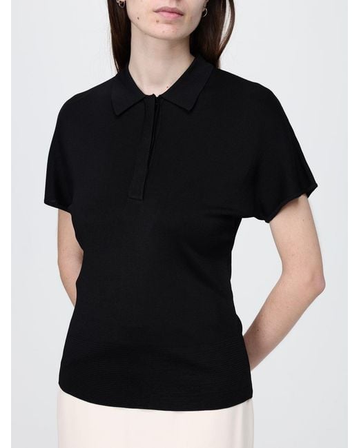 MEIMEIJ Black Viscose Polo Shirt
