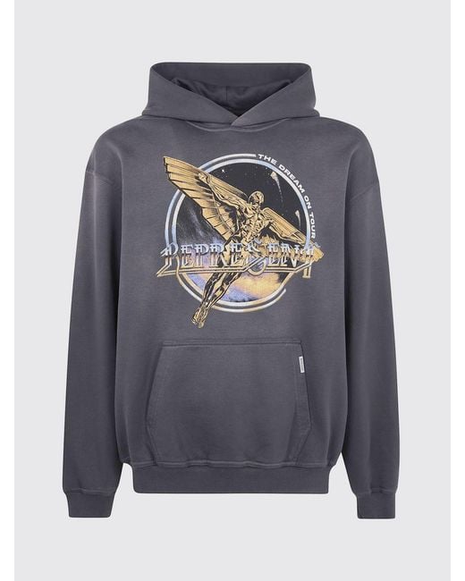Sudadera Con Capucha De Algodón Estampada Represent de hombre de color Gray