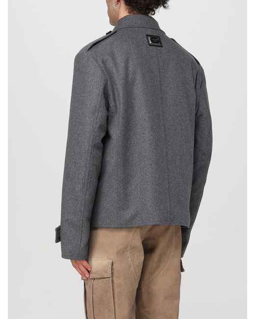 Dolce & Gabbana Gray Coat for men
