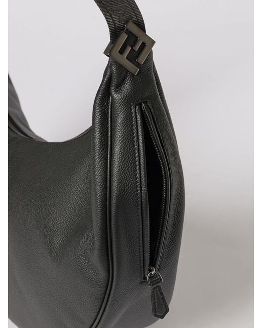 Fendi Black Melon Grained Leather Bag for men