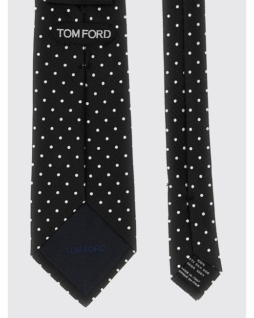 Tom Ford Krawatte Aus Gepunkteter Jacquard-Seide in Black für Herren