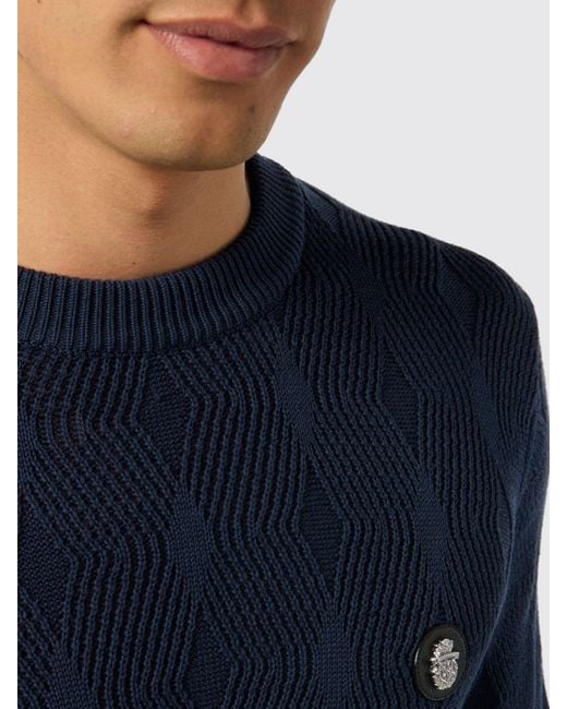 Billionaire Blue Silk And Cotton Crewneck Sweater for men