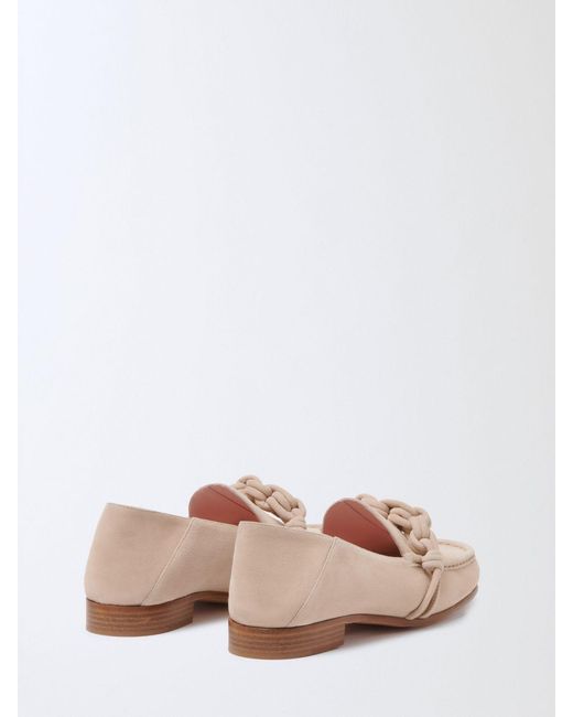Fabiana Filippi Pink Suede Loafers