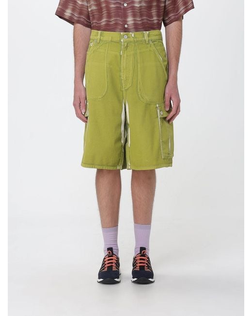 Marni Green Cotton Cargo Bermuda Shorts for men