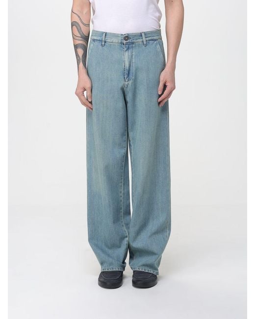 Lardini Blue Wide-Leg Jeans for men