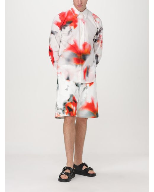 Alexander McQueen Bermudas Mit Batikmuster in White für Herren