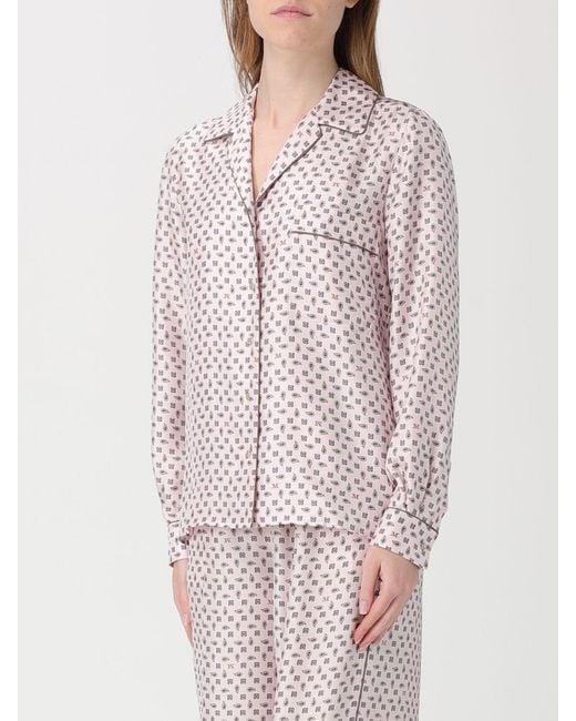 Max Mara White Disco Printed Silk Shirt