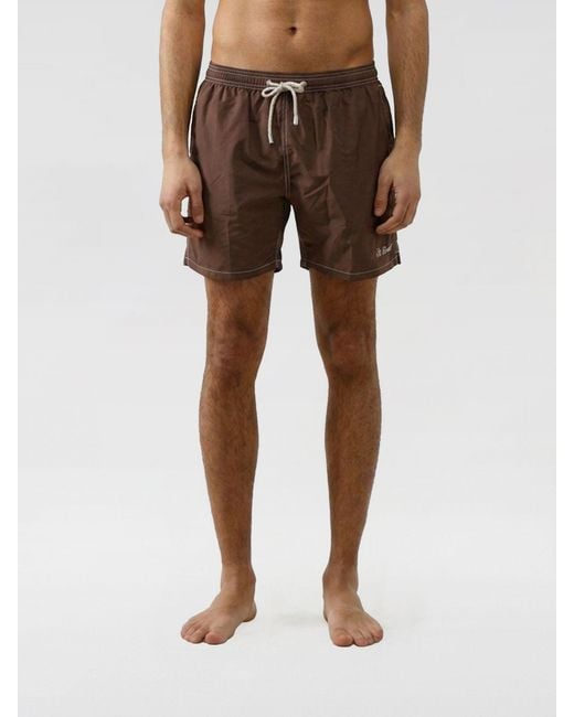 Mc2 Saint Barth Natural Checked Swimsuit for men