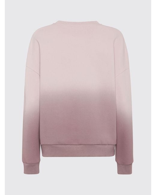 Philipp Plein Pink Abstract Print Jersey Sweatshirt With Dropped Shoulders