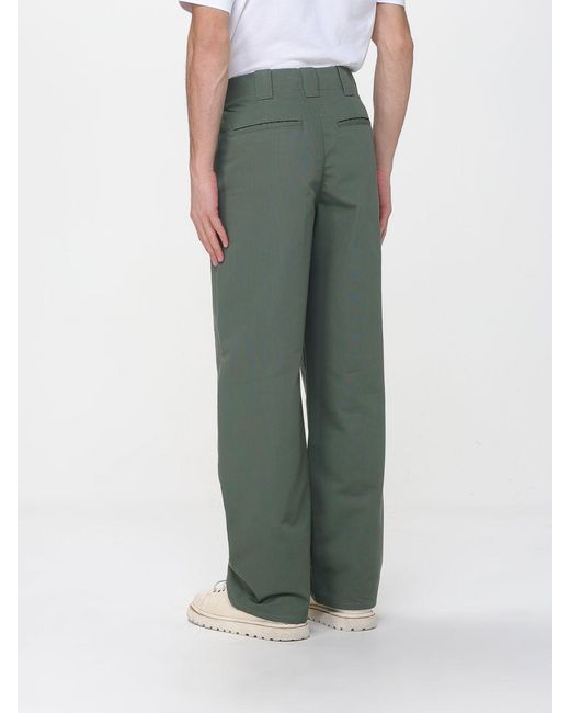 KENZO Green Cotton Wide-Leg Trousers for men