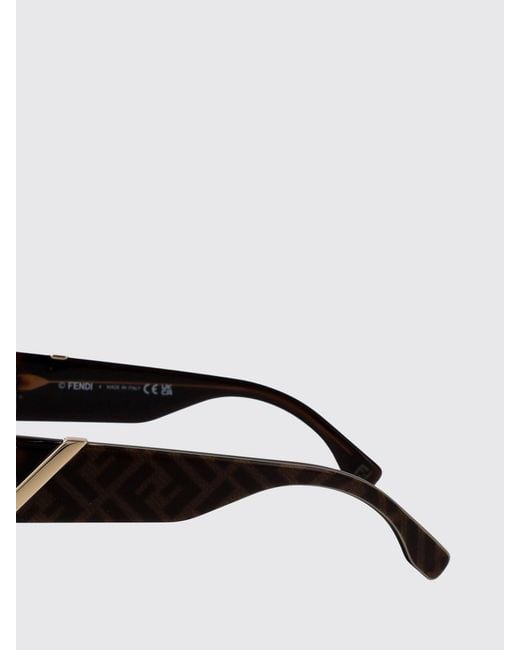 Fendi Black Diagonal Aviator Sunglasses With Tortoiseshell Acetate Frame for men