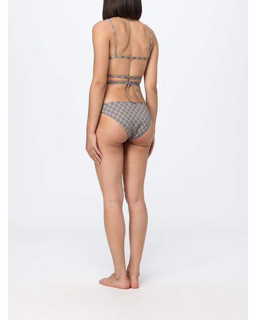 Gucci White Gg Monogram Jersey Triangle Bikini