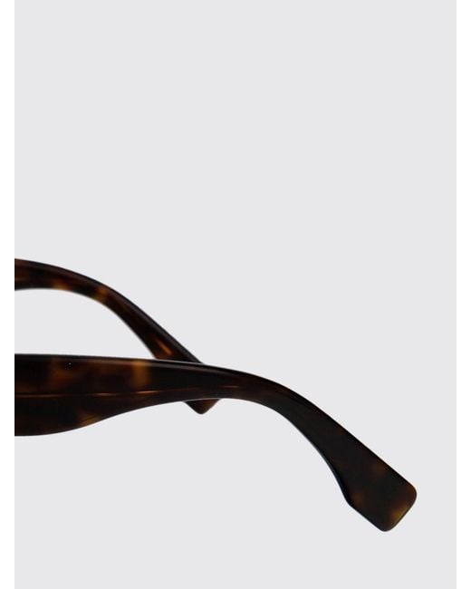 Fendi Black Rectangular Acetate Sunglasses With Contrasting Logo for men