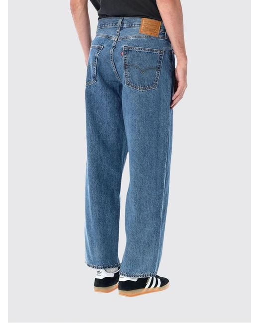 Levi's Blue 578 Mid-Rise Wide-Leg Jeans for men