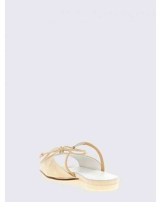 MM6 by Maison Margiela White Leather Sandals