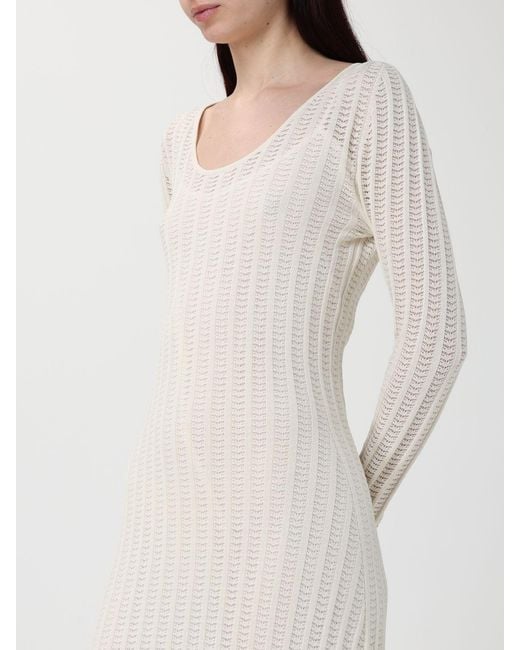 Fabiana Filippi Natural Long Cotton Knit Dress