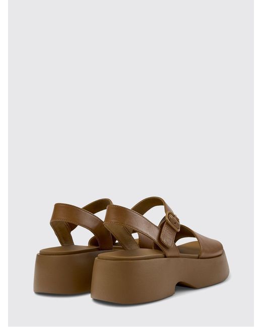 Camper Brown Tasha Leather Sandal
