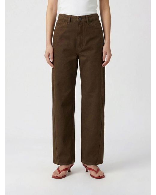 Lemaire Brown Wide Leg Trousers