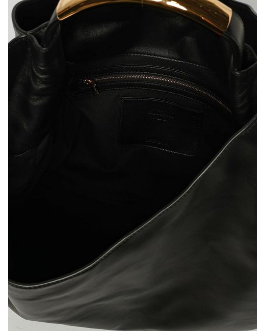 Moschino Couture Black Handle Me Leather Bag