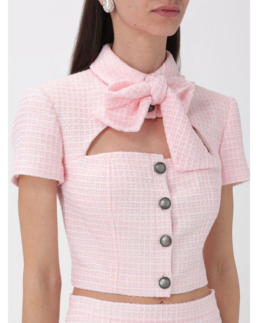 Giacca in tweed di Alessandra Rich in Pink