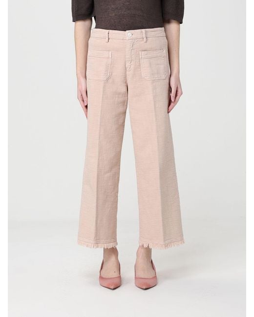 Mason's Pink Stretch Cotton Cropped Fit Trousers