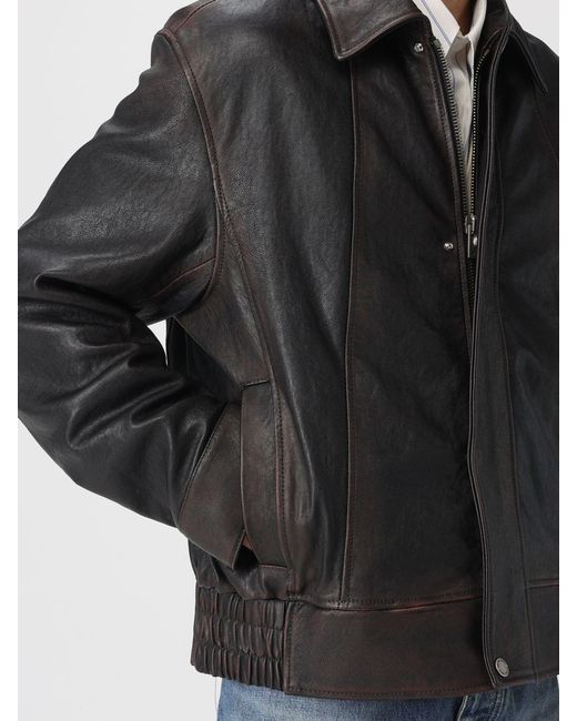 Golden Goose Deluxe Brand Black Leather Jacket for men