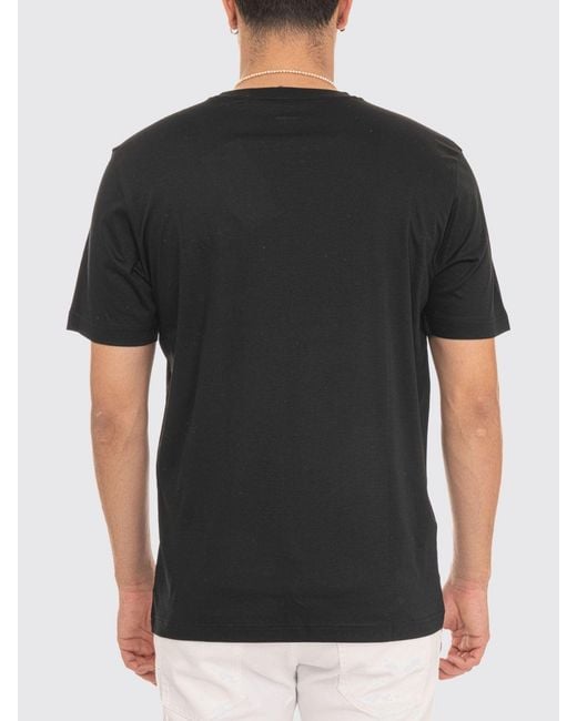 Boss Black Cotton Crew-Neck T-Shirt With Tone-On-Tone Logo On The Chest for men