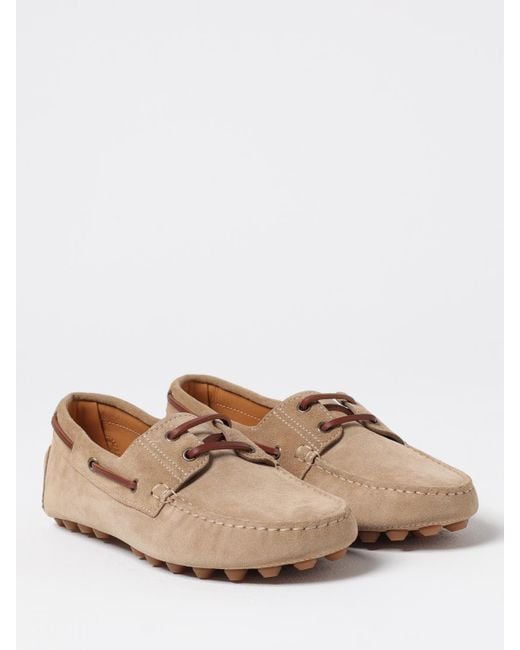 Tod's Natural Gommino Suede Loafer for men