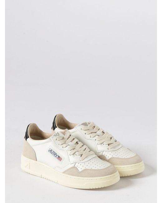 Autry Natural Medalist Low Leather Sneakers