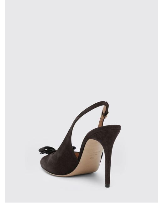 Ferragamo Multicolor Suede Slingback Pumps With Vara Bow