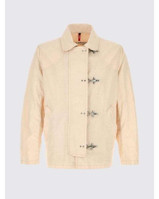 Fay Natural 4 Ganci Linen Canvas Jacket for men