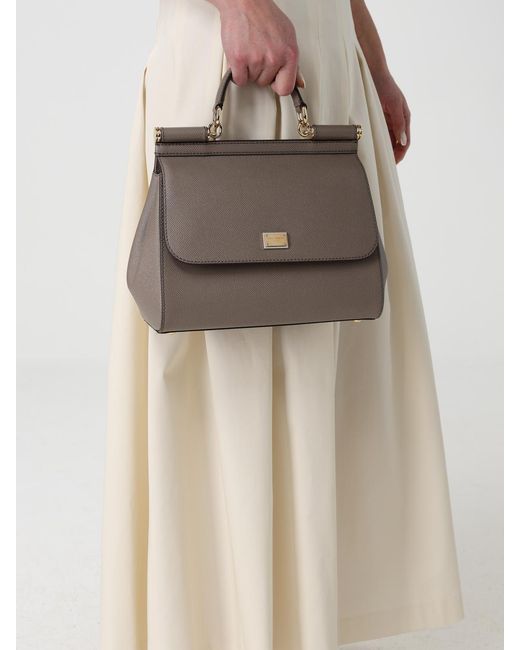 Dolce & Gabbana Natural Dolce &Amp Gabbana Sicily Dauphine Leather Bag