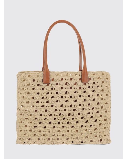Versace Natural Medusa Macramé Tote Bag