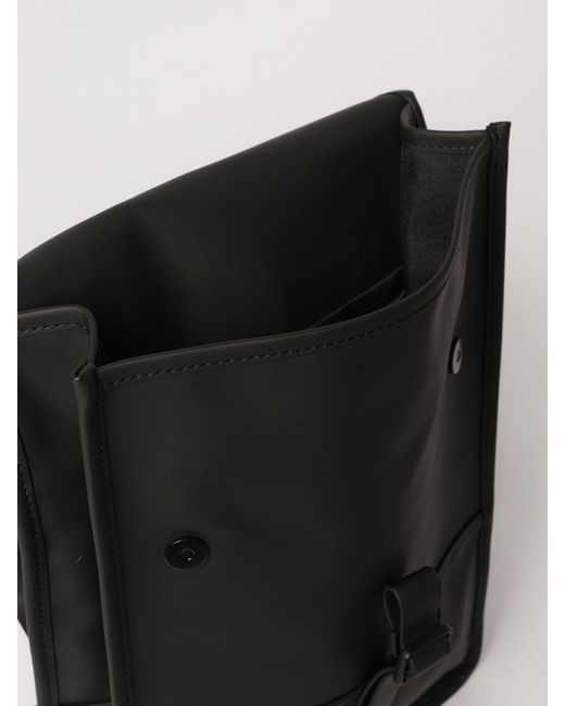 Rains Black Puffed Mini Backpack for men