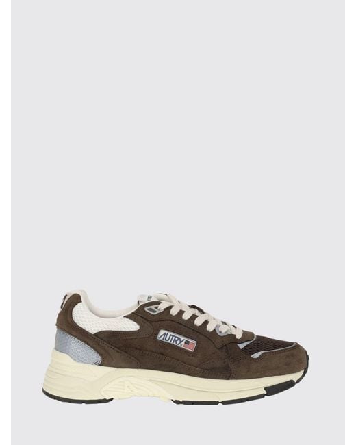 Autry White Hyperway Bicolour Leather And Mesh Low-Top Sneakers for men