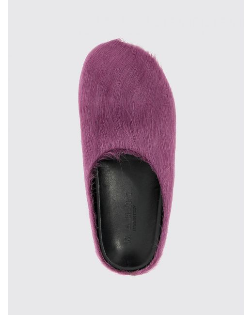 Marni Sabots Aus Pelz in Purple für Herren