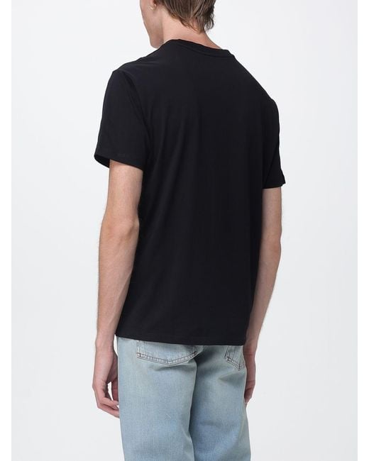 ARMANI EXCHANGE Black Crew Neck T-Shirt With Logo for men