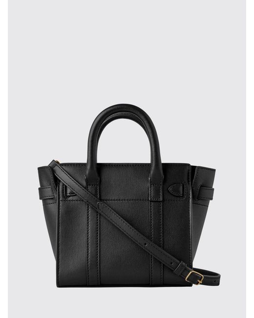 Mulberry Black Bayswater Natural Grained Leather Bag