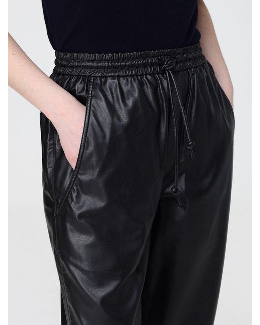 Isabel Marant Black Nereane Synthetic Leather Pants