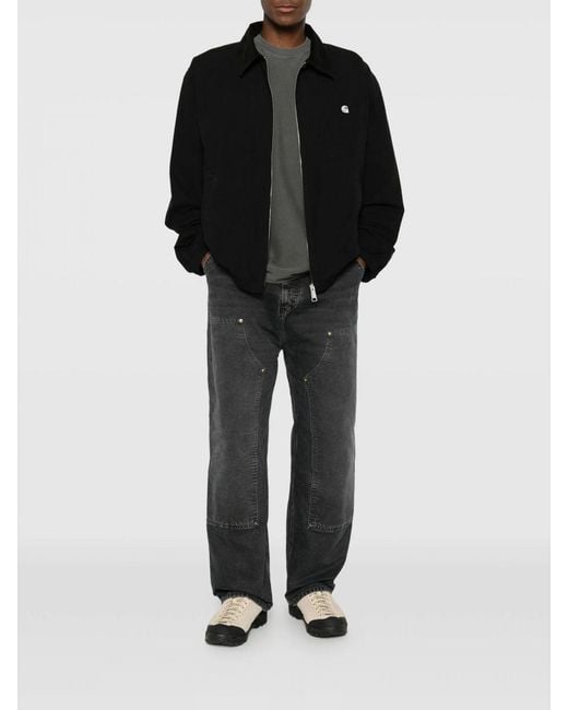 Carhartt Black Madison Relaxed Fit Cotton Jacket With Zip Closure for men