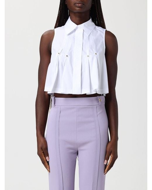 Elisabetta Franchi Purple Cotton Shirt