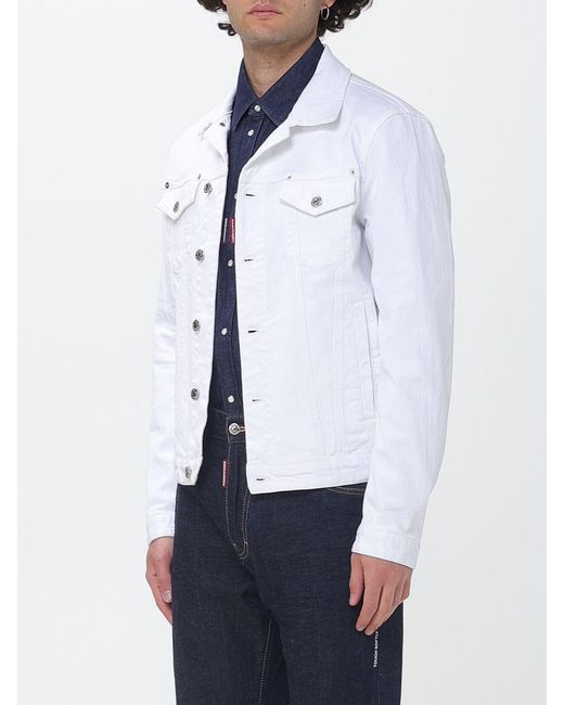 DSquared² White Denim Jacket for men