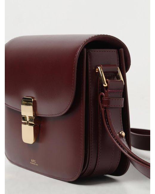 A.P.C. Purple Grace Ledertasche