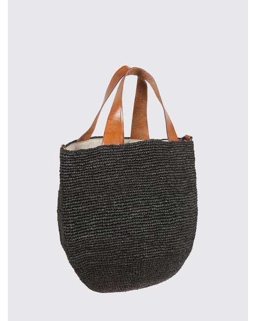 IBELIV Black Mirozy Raffia Bag