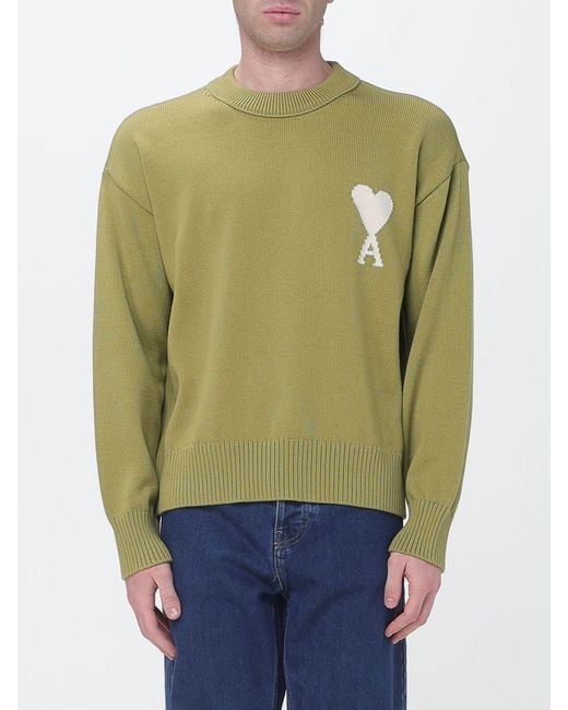 Pullover Girocollo di AMI in Green da Uomo