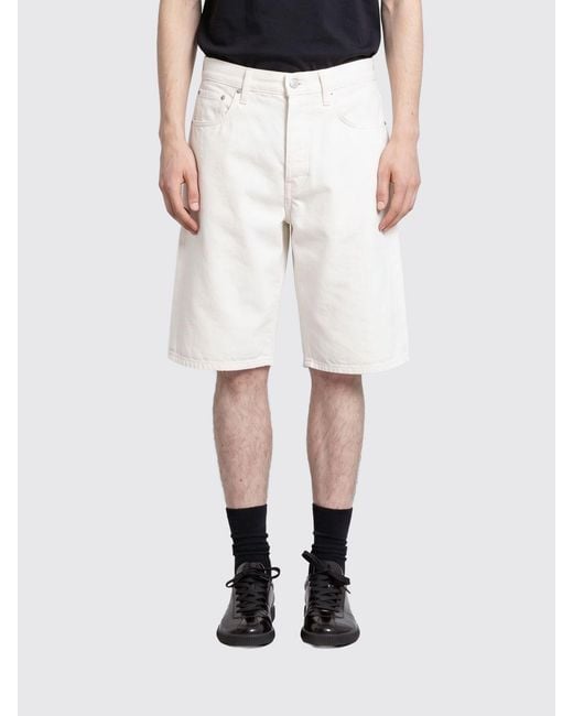 sunflower White Denim Shorts for men