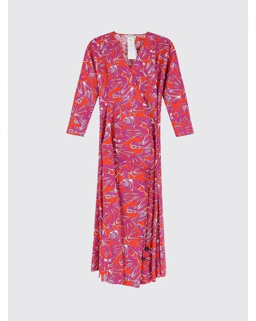 Max Mara Pink Printed Cotton Poplin Shirtdress