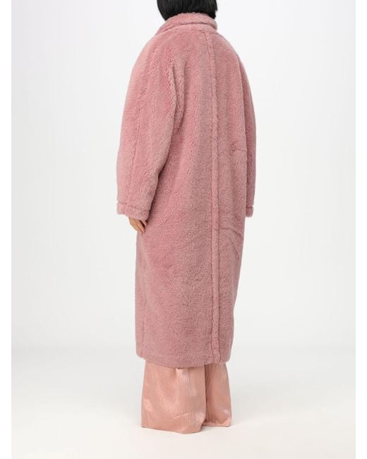 Cappotto in pelliccia di alpaca di Max Mara in Pink