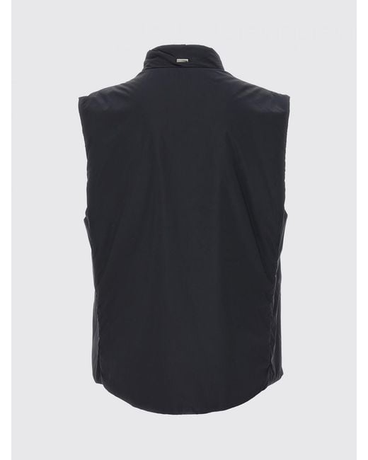 Herno Blue High Neck Water-Repellent Padded Gilet for men